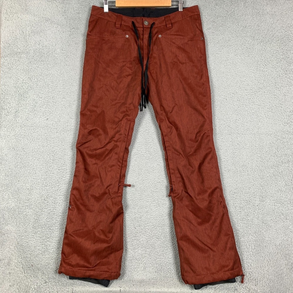 Nikita Deerwood Snowboard Pant Women's Large Red Ochre 10k Waterproof Drawstring